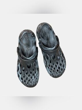 Merrell Hydro Moc Water Shoes Gray Black Marble Clogs Women’s 7 Men’s 5.5